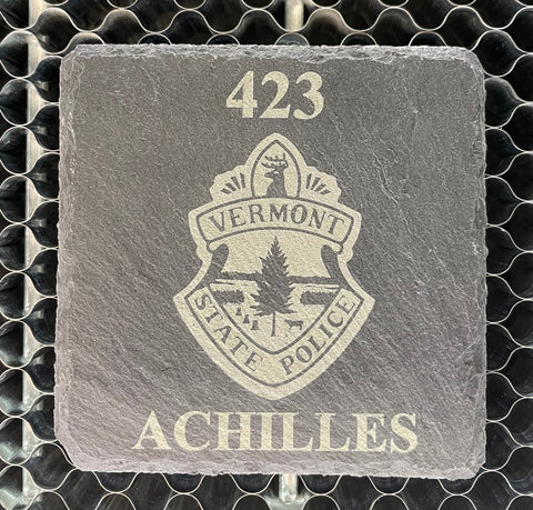 Vermont State Police - Custom Slate Coaster