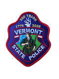 Vermont State Police 250th Anniversary of America Patch