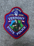 Vermont State Police 250th Anniversary of America Patch