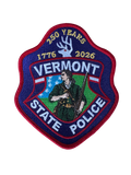 Vermont State Police 250th Anniversary of America Patch