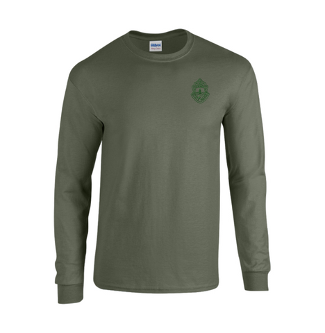Vermont State Police Long-Sleeved T-Shirt - Military Green