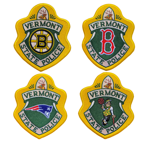 Vermont State Police New England Sports Patch Bundle