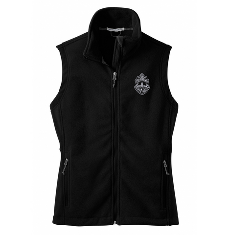 Ladies Vermont State Police Fleece Vest - Black