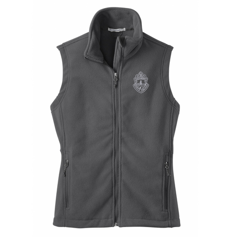 Ladies Vermont State Police Fleece Vest - Iron Gray