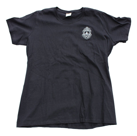 Ladies Vermont State Police Cotton T-Shirt - Black