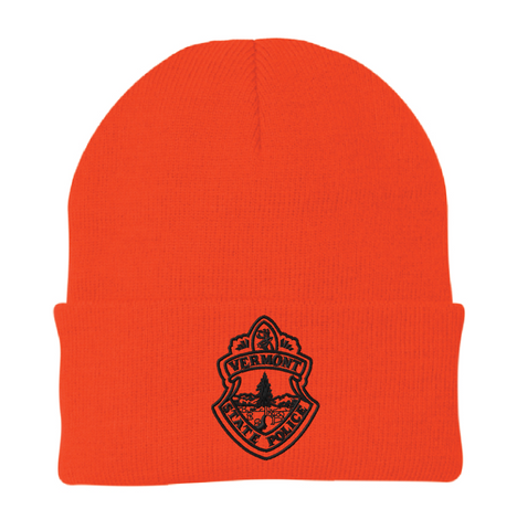 Vermont State Police Winter Hat / Beanie - Hunter Orange